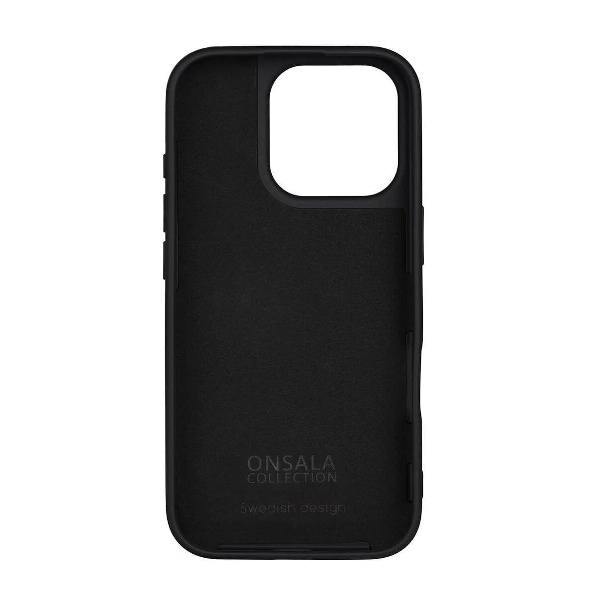 GEAR Onsala iPhone 16 Pro Silikone Bagside Cover - MagSafe Kompatibelt - Sort