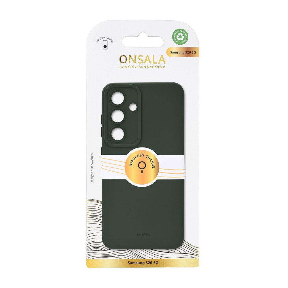 Onsala Samsung Galaxy S26 Silikone Bagside Cover - MagSafe Kompatibel - Olive Green