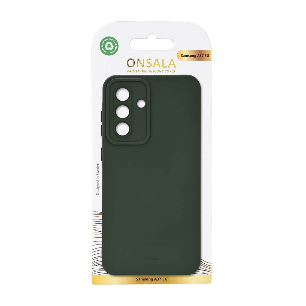 Onsala Samsung Galaxy A37 Silikone Bagside Cover - Olive Green