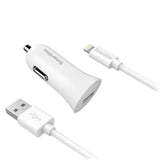 Smartline 12W Billader m. Lightning Kabel 1m - Hvid