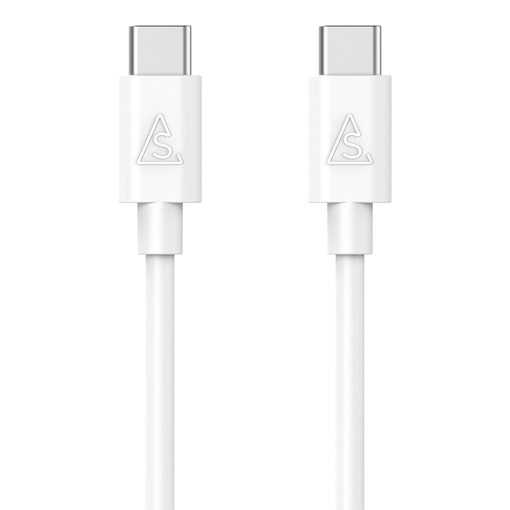 Smartline USB-C til USB-C Kabel (3A/60W) - 1 m. - Hvid
