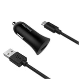 Smartline 12W Billader m. USB-C Kabel 1m - Sort