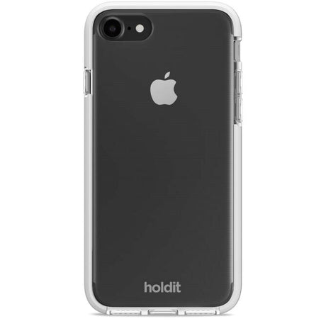 Holdit iPhone SE (2022 / 2020) / 8 / 7 Seethru Bagside Cover - Hvid