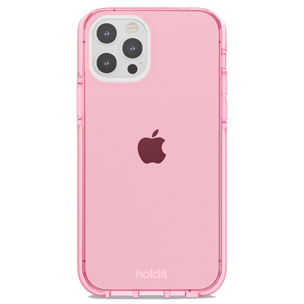 Holdit iPhone 12 / 12 Pro Seethru Cover - Bright Pink