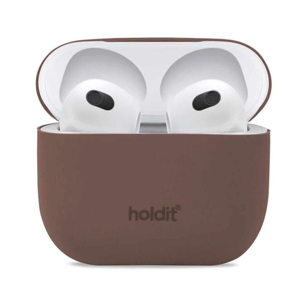 Holdit Nygård Silikone Cover Til AirPods (3. gen.) - Dark Brown