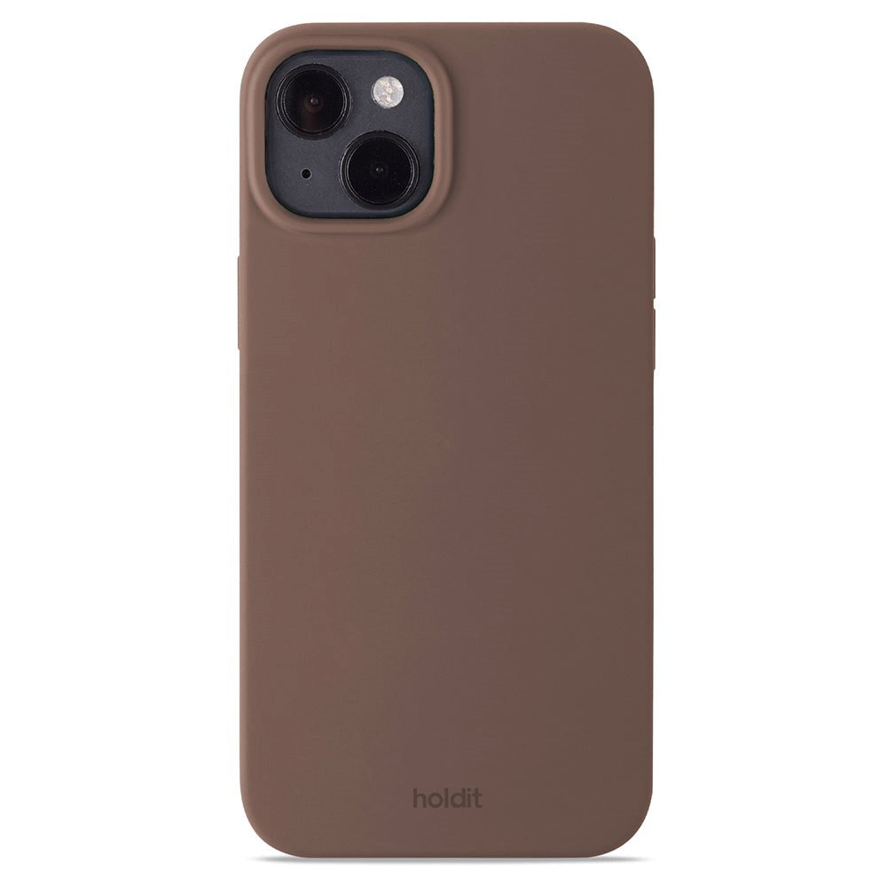 Holdit iPhone 14 Plus Soft Touch Silikone Cover - Dark Brown