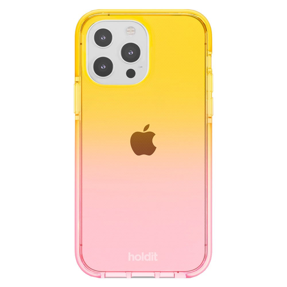 Holdit iPhone 13 Pro Seethru Cover - Gradient Bright Pink/Orange Juice