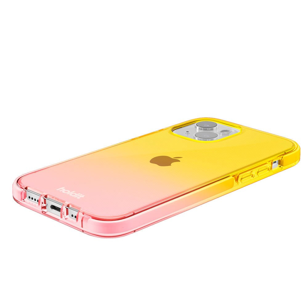 Holdit iPhone 14 / 13 Seethru Cover - Gradient Bright Pink/Orange Juice