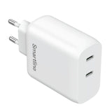 Smartline Hurtig Oplader 35W PD 2 x USB-C - Hvid