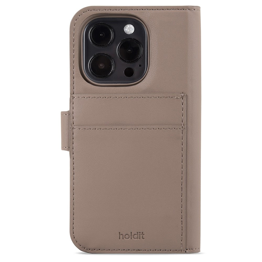 Holdit iPhone 15 Pro Wallet Case Magnet Plus - Flip Cover - Mocha Brown