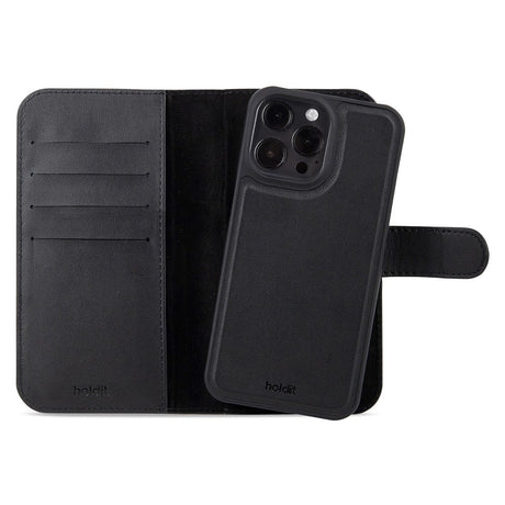 Holdit iPhone 15 Pro Max Wallet Case Magnet Plus - Flip Cover - Black