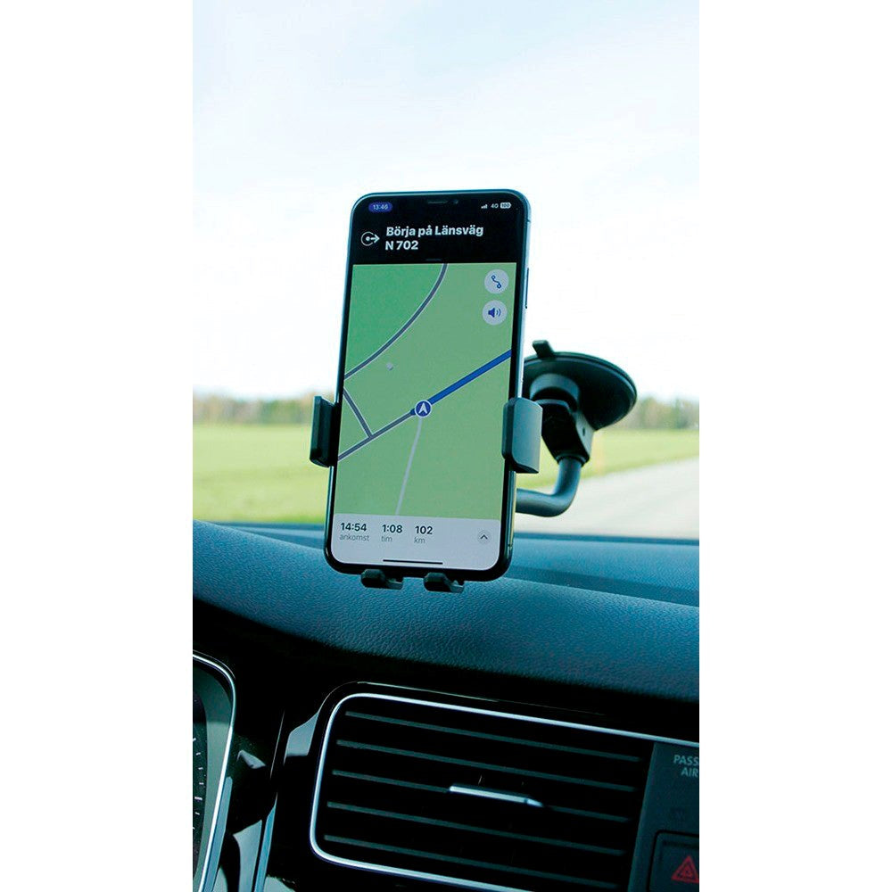 Smartline Universal Phone Holder - Holder til Bil - Max Mobil: 65 - 90mm - Sort