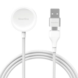 Smartline Apple Watch Oplader m. USB-A & USB-C - 1m - Hvid