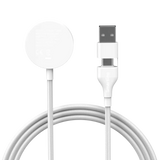 Smartline Apple Watch Oplader m. USB-A & USB-C - 1m - Hvid