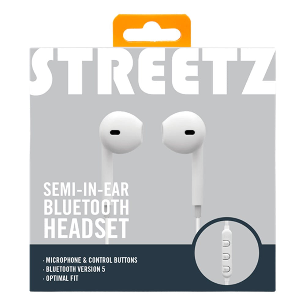 Streetz Wireless Bluetooth In-Ear Headset - Hvid