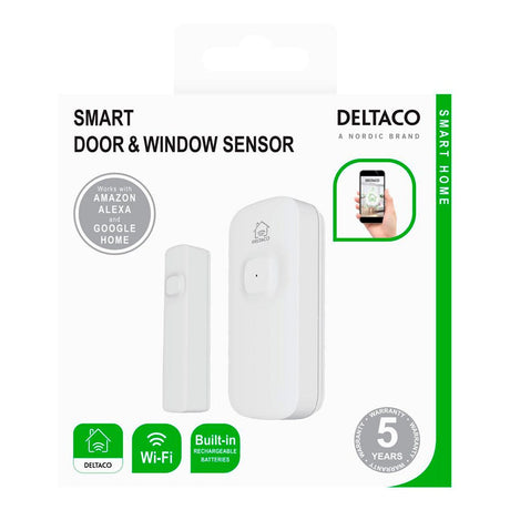 Deltaco Magnetic Dør- og Vindue Sensor - Hvid