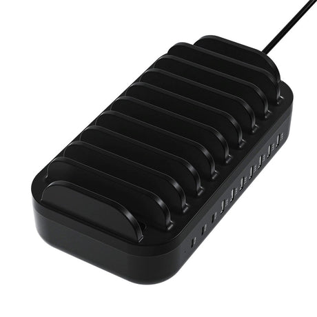 Deltaco Docking Station 10 Port 120W m. 7 x USB-A & 3 x USB-C - Sort