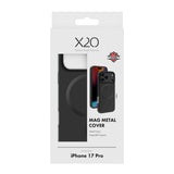 iPhone 17 Pro X2O Mag Metal Mobil Cover - MagSafe Kompatibel - Sort