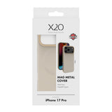 iPhone 17 Pro X2O Mag Metal Mobil Cover - MagSafe Kompatibel - Beige / Guld