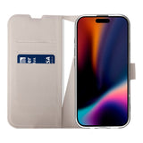 iPhone 17 Pro X2O Classic Wallet Flip Case m. Pung & Ståfunktion - Beige