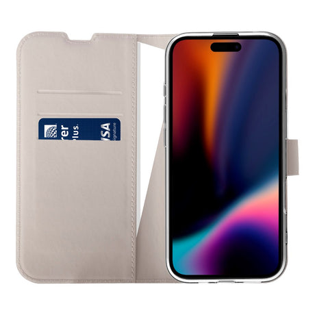 iPhone 17 X2O Classic Wallet Flip Case m. Pung & Ståfunktion - Beige