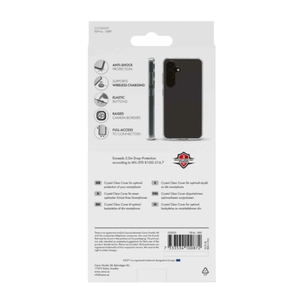 Samsung Galaxy S25 X2O Crystal Clear Hybrid Bagside Cover - Gennemsigtig