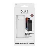 X2O iPhone 18 Pro Max / 17 Pro Max Anti-Shock Bagside Cover - Gennemsigtig