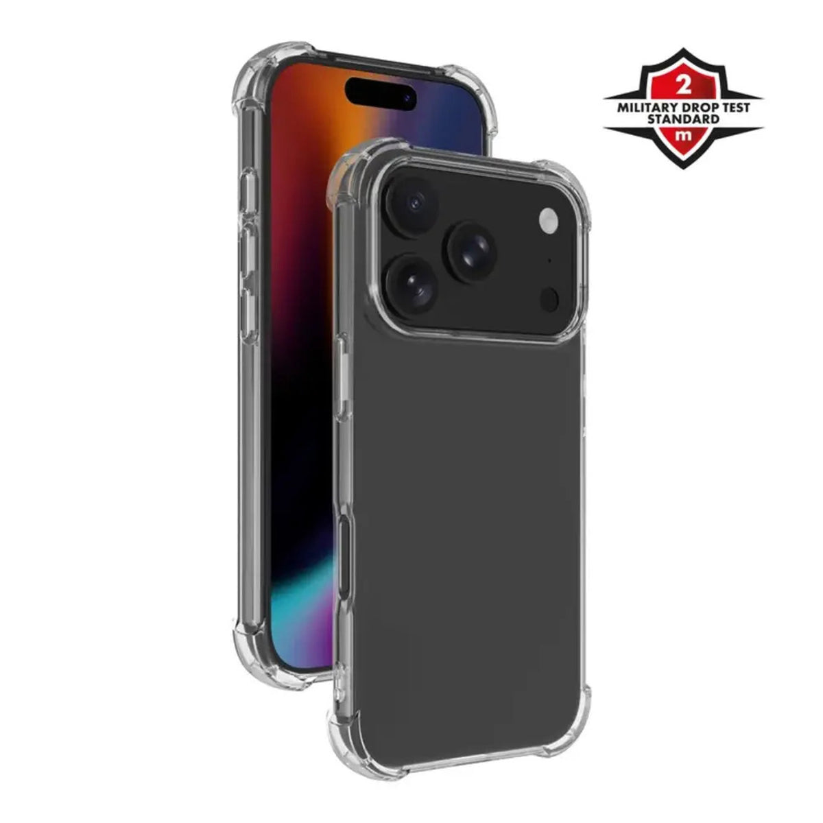 X2O iPhone 18 Pro / 17 Pro Anti-Shock Bagside Cover - Gennemsigtig