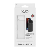 X2O iPhone 18 Pro / 17 Pro Anti-Shock Bagside Cover - Gennemsigtig