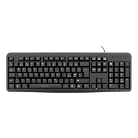 Deltaco Wired Tastatur m. Nordisk Layout - Sort