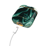 iDeal Of Sweden Apple AirPods (1 & 2. gen.) Fashion Case Golden Olive Marble