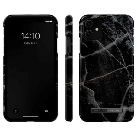 iDeal Of Sweden iPhone 11 Fashion Cover Black Thunder Marble