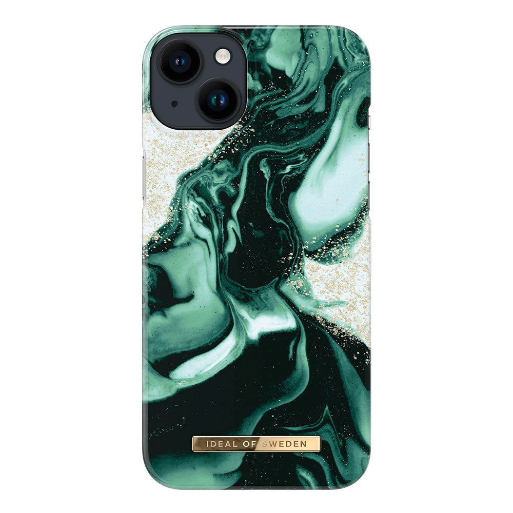 iPhone 14 Plus iDeal Of Sweden Fashion Case - Golden Olive Marble