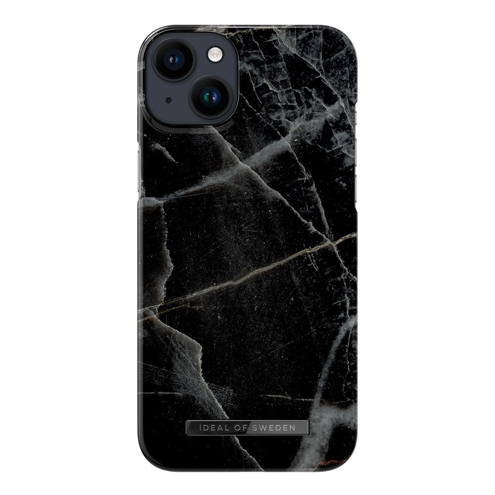 iPhone 14 Plus iDeal Of Sweden Fashion Case - Black Thunder Marble