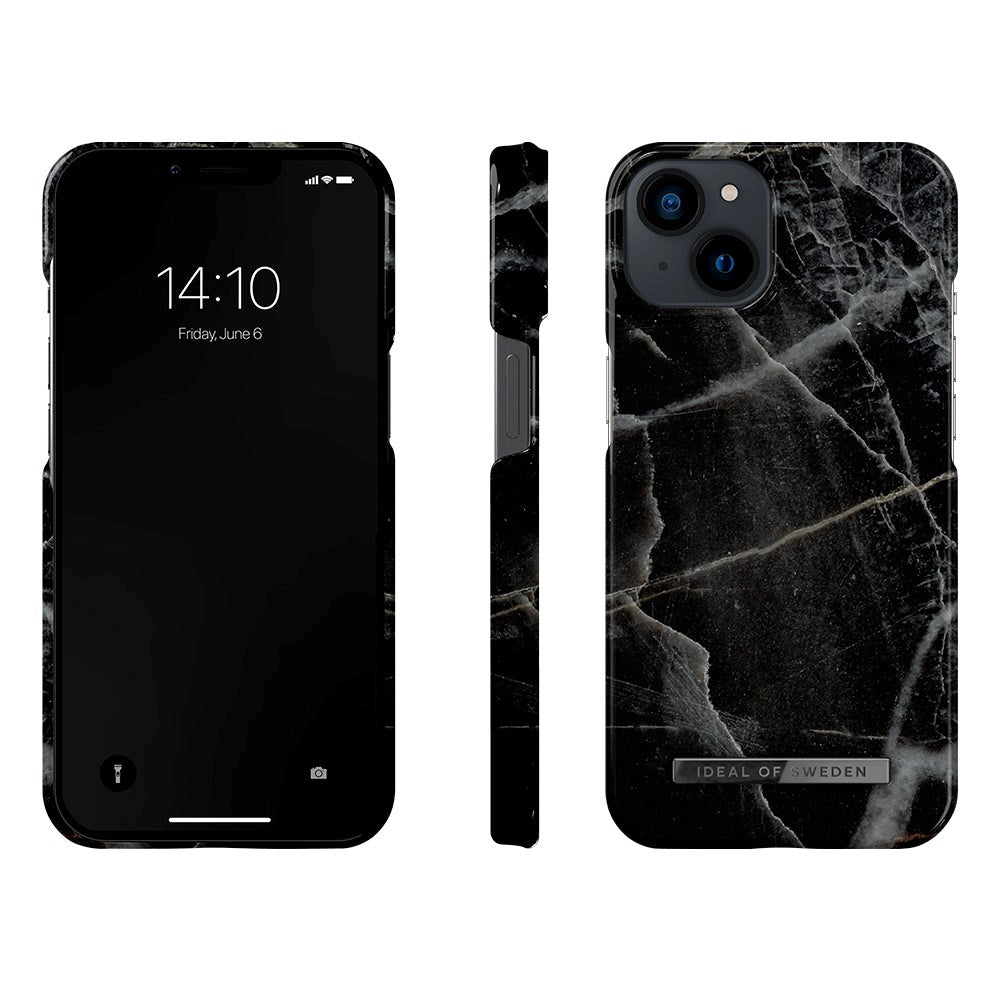 iPhone 14 / 13 iDeal Of Sweden Fashion Case - MagSafe Kompatibel - Black Thunder Marble