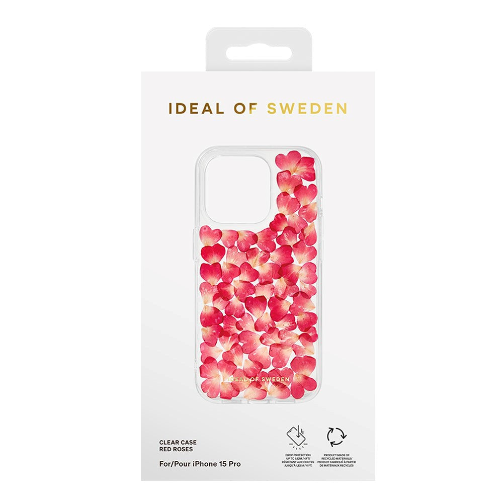 iPhone 15 Pro iDeal Of Sweden Clear Case - Red Roses