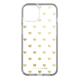 iPhone 14 / 13 iDeal Of Sweden Clear Case - Golden Hearts