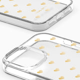 iPhone 14 / 13 iDeal Of Sweden Clear Case - Golden Hearts