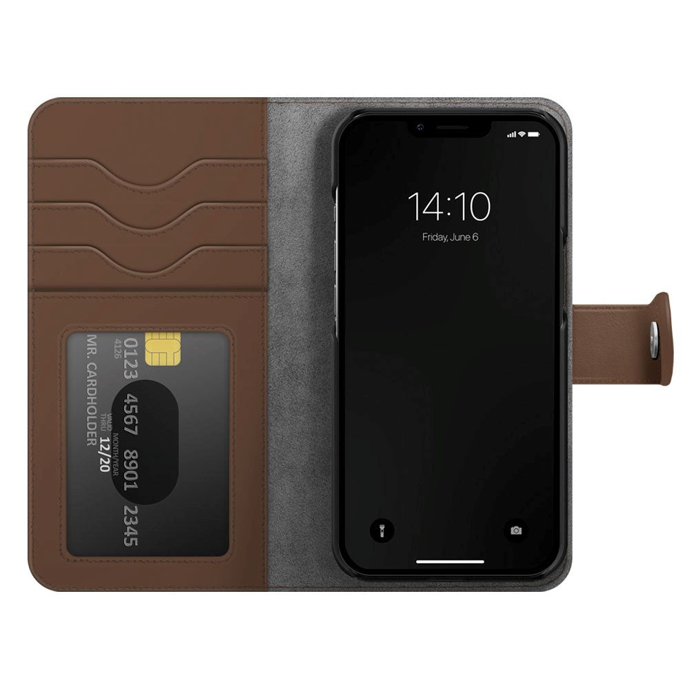 iDeal Of Sweden iPhone 15 Pro Magnet Wallet+ Flip Cover - Brun