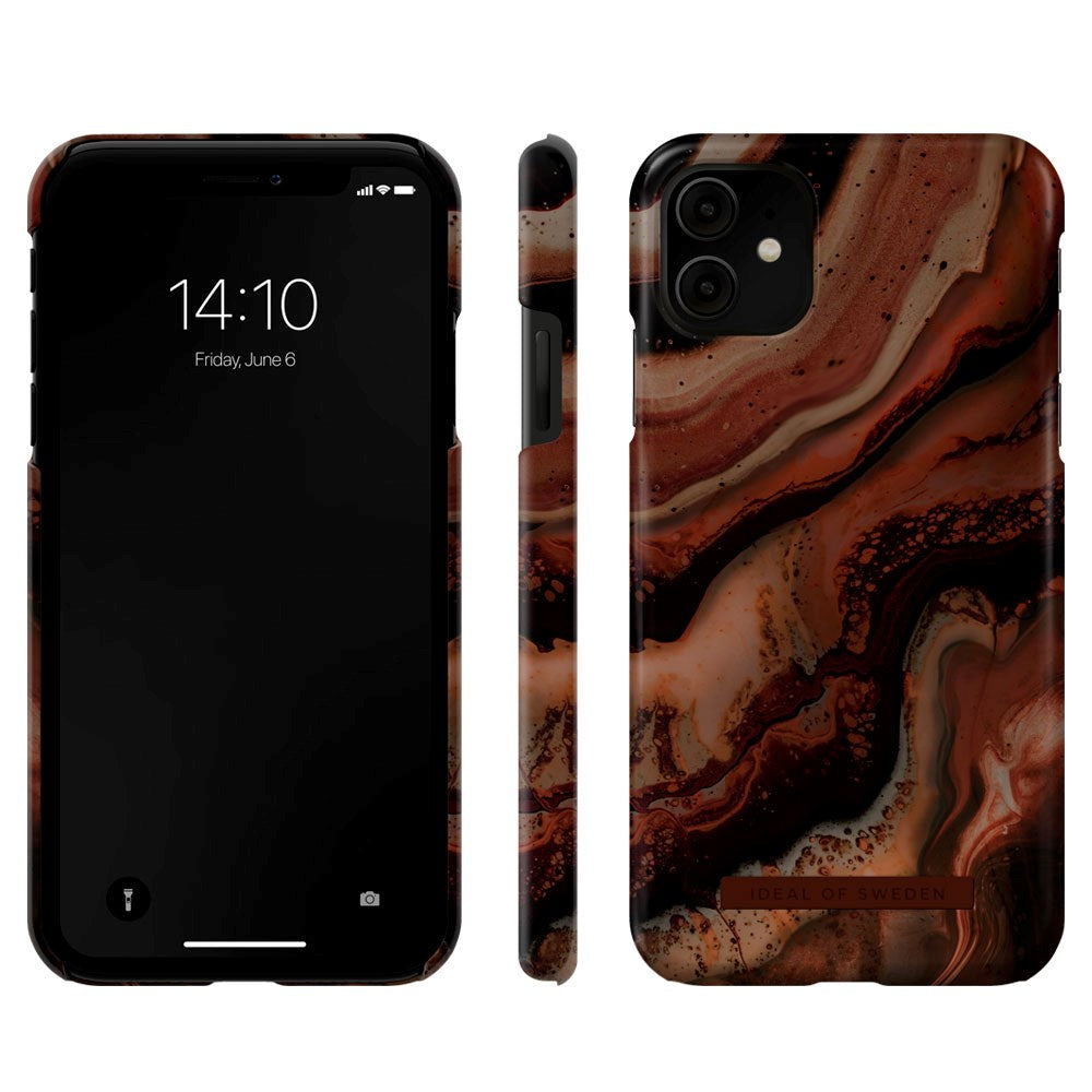 iPhone 11 iDeal Of Sweden Fashion Case - Dark Amber Marble