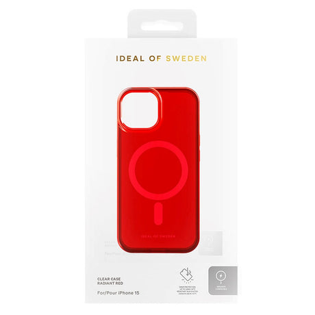 iPhone 15 iDeal Of Sweden Clear Case - MagSafe Kompatibel - Radiant Red