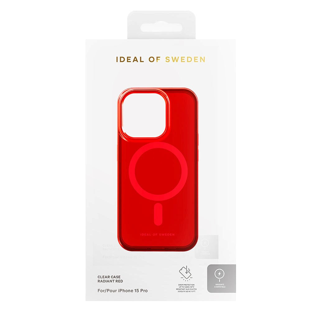 iPhone 15 Pro iDeal Of Sweden Clear Case - MagSafe Kompatibel - Radiant Red