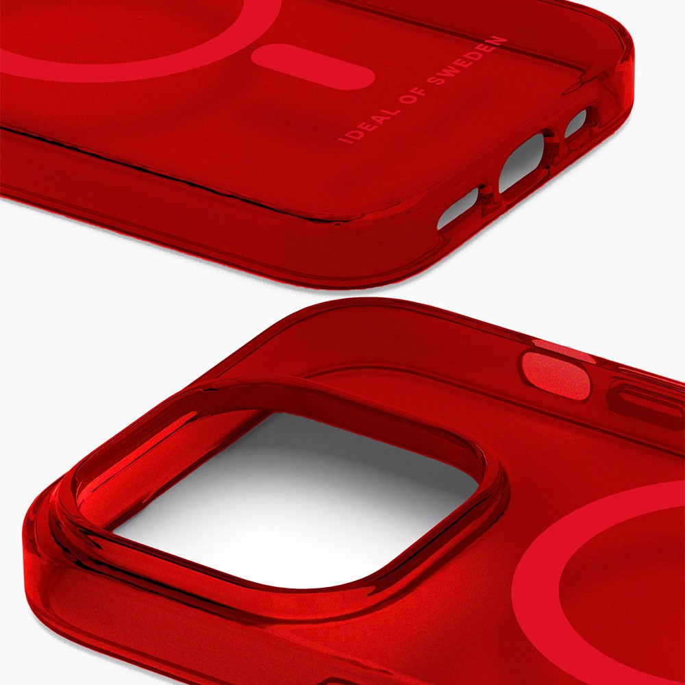 iPhone 15 Pro iDeal Of Sweden Clear Case - MagSafe Kompatibel - Radiant Red