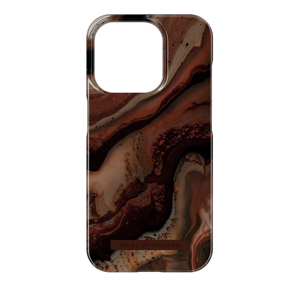 iPhone 15 Pro iDeal Of Sweden Fashion Case - Dark Amber Marble