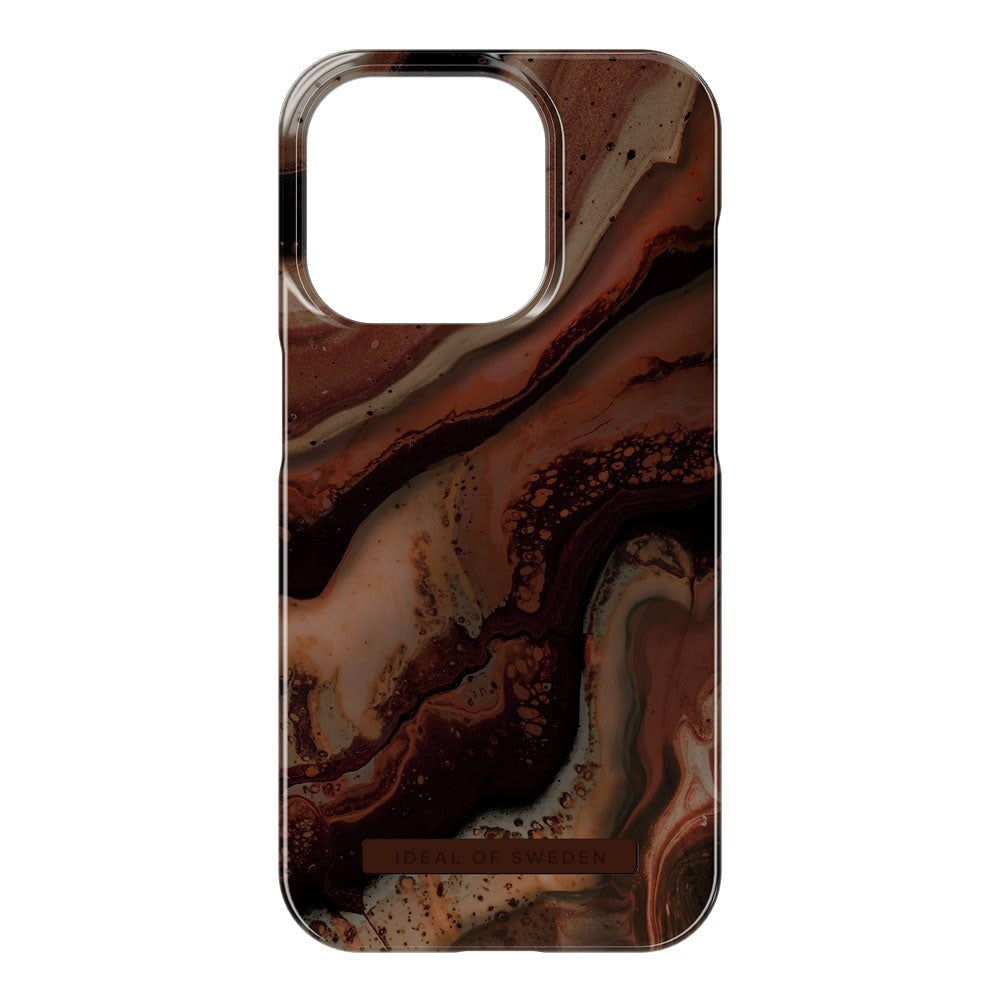 iPhone 15 Pro iDeal Of Sweden Fashion Case - MagSafe Kompatibel - Dark Amber Marble