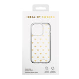 iPhone 15 Pro iDeal Of Sweden Clear Case - Golden Hearts