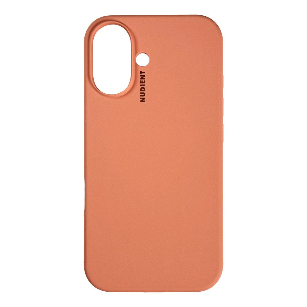 Nudient iPhone 16 Base Silicone Cover - Peach Orange