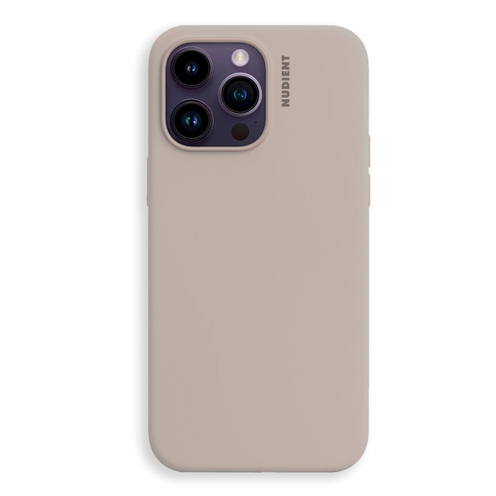 Nudient iPhone 14 Pro Base Silicone Cover - Stone Beige