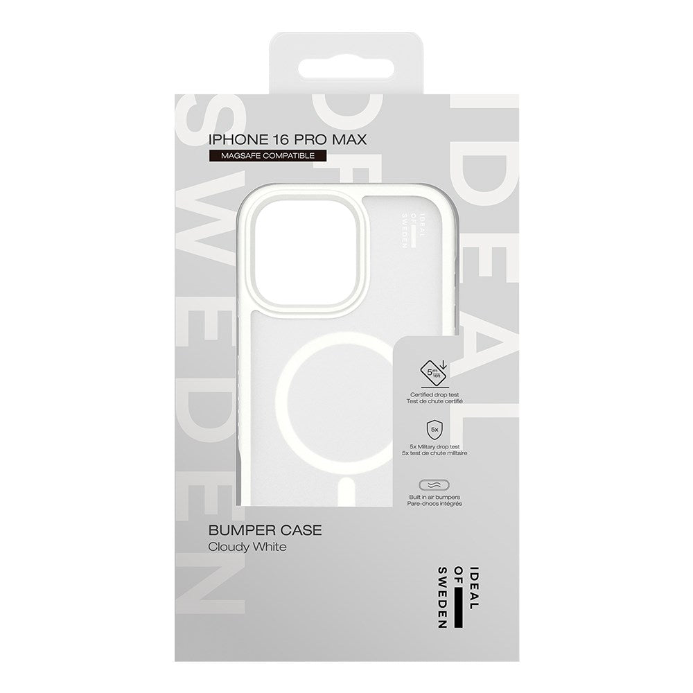 iPhone 16 Pro Max iDeal Of Sweden Ideal Bumper Case - MagSafe Kompatibel - Cloudy White