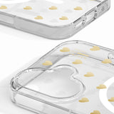 iPhone 16 iDeal Of Sweden Clear Case - MagSafe Kompatibel - Golden Hearts